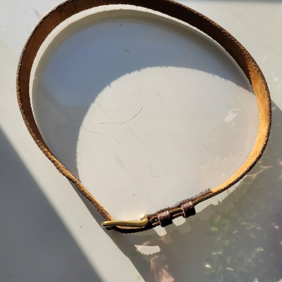 2-Pack Women's Leather Belts with Solid Brass Buckle Size S - Picture 10 of 12